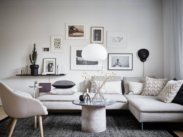 Ένα λευκό διαμέρισμα στη Σουηδία